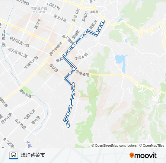 公交L004路的线路图