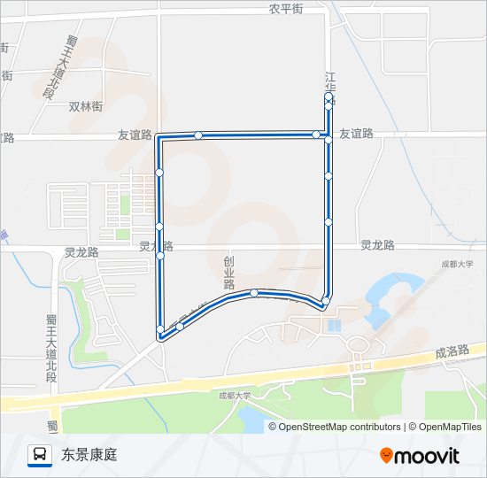 公交L009路的线路图