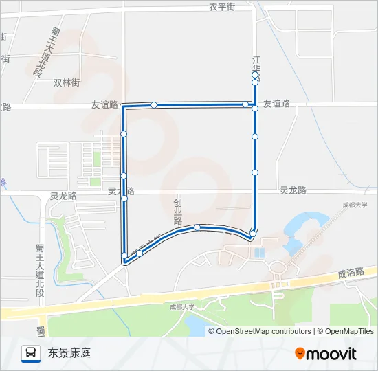公交L009路的线路图
