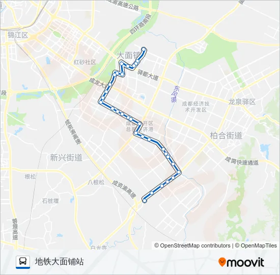 公交L013路的线路图