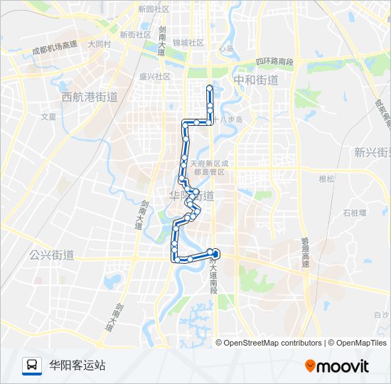 公交T106路的线路图