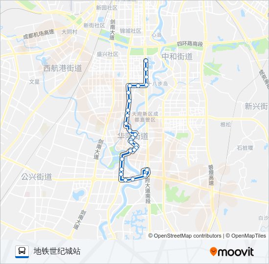 公交T106路的线路图