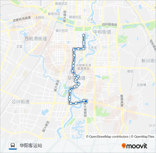 公交T106路的线路图