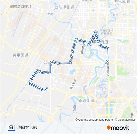 公交华阳2A路的线路图