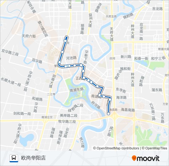 华阳2B路 bus Line Map