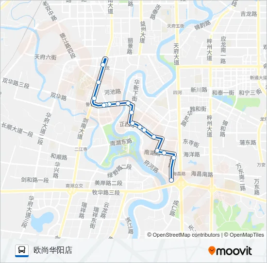 华阳2B路 Bus Line Map