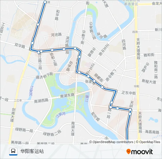 华阳2B路 Bus Line Map