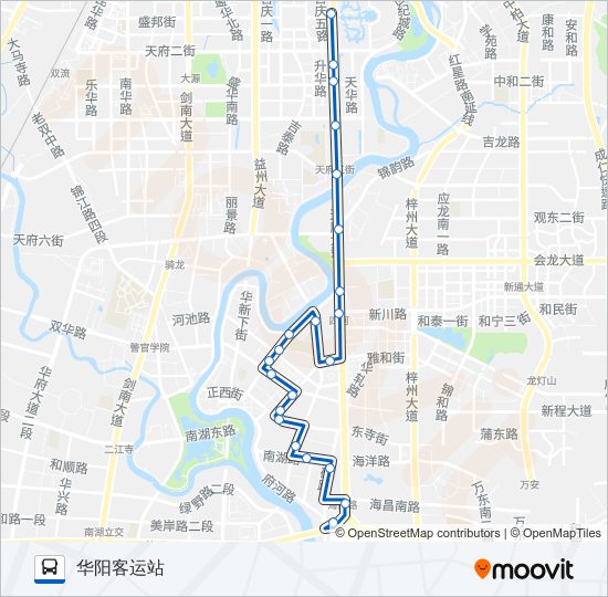 公交华阳4A路的线路图