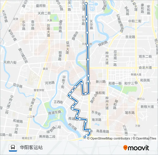 华阳4A路 Bus Line Map