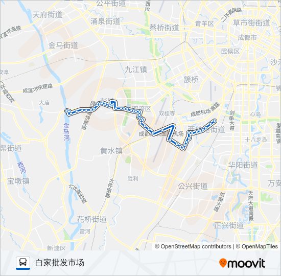 双流3A路 bus Line Map