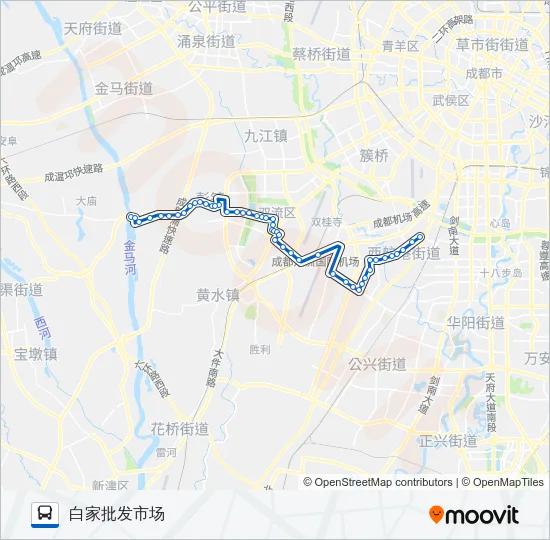 双流3A路 Bus Line Map