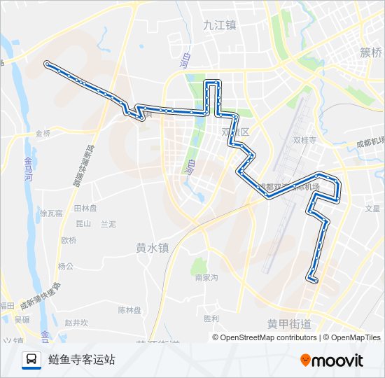 双流3B路 bus Line Map