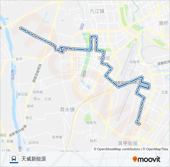 双流3B路 Bus Line Map