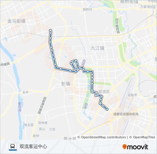 双流5A路 bus Line Map