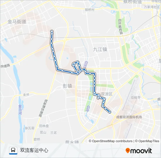 双流5A路 Bus Line Map