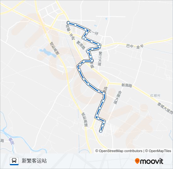 新繁F1路 bus Line Map