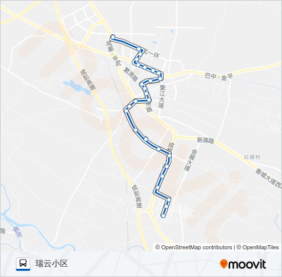 新繁F1路 bus Line Map