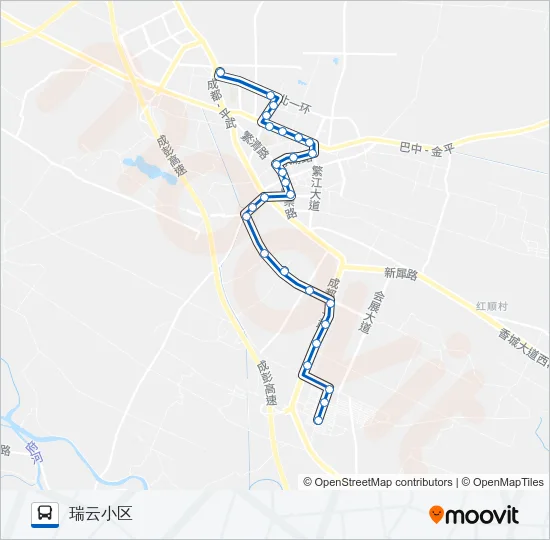新繁F1路 Bus Line Map