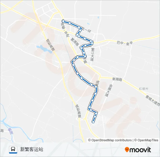 新繁F1路 Bus Line Map