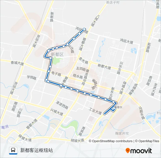 新都10路 Bus Line Map