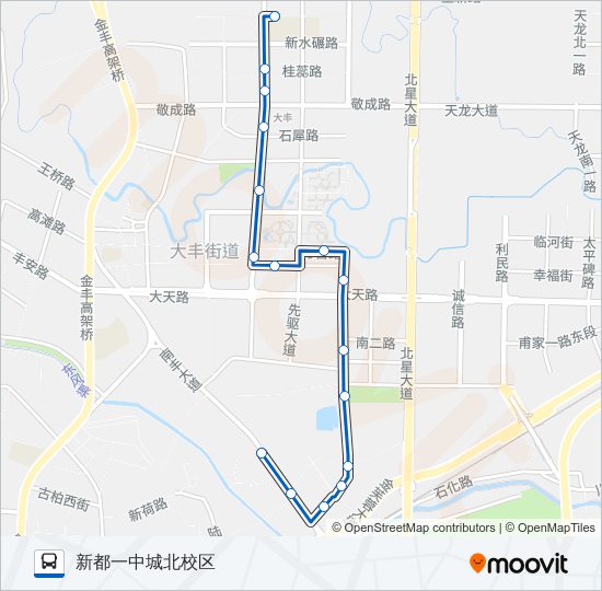 公交新都D3路的线路图