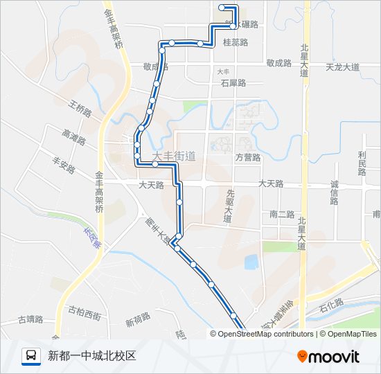 公交新都D4路的线路图