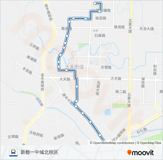 新都D4路 Bus Line Map