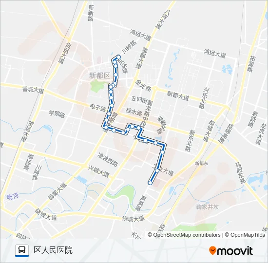 新都K2路 Bus Line Map