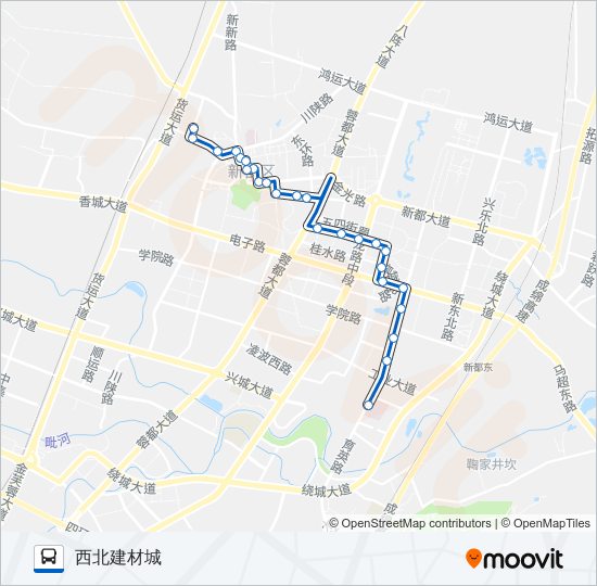 公交新都K3路的线路图