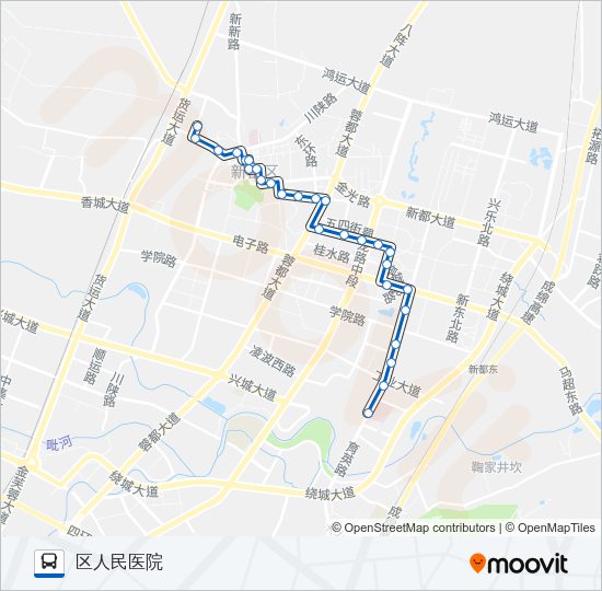 公交新都K3路的线路图