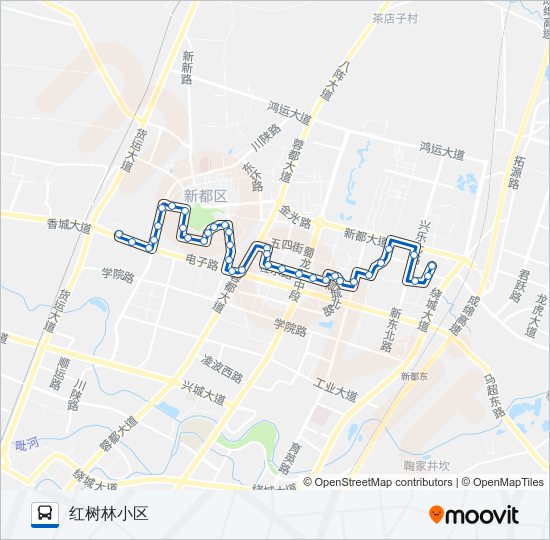 新都K5路 bus Line Map