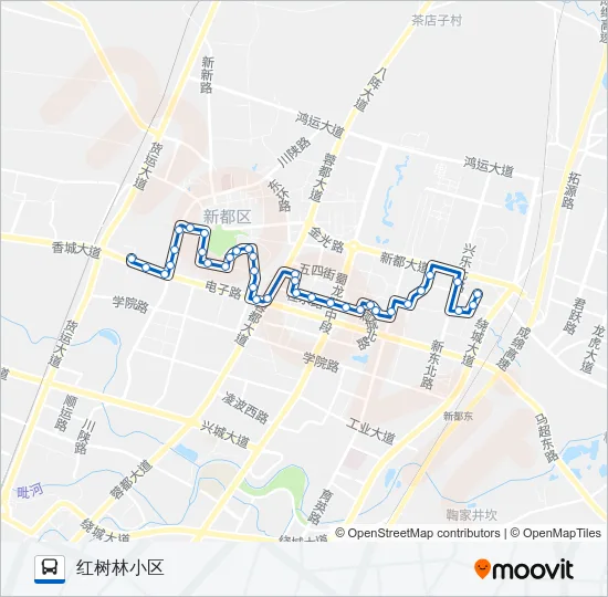 新都K5路 Bus Line Map