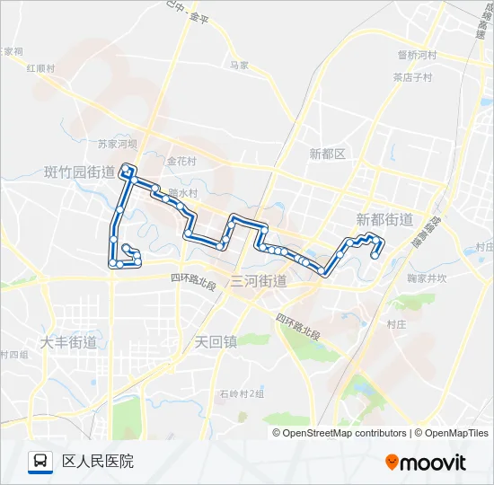 公交新都K6路的线路图