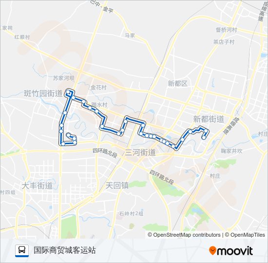 公交新都K6路的线路图