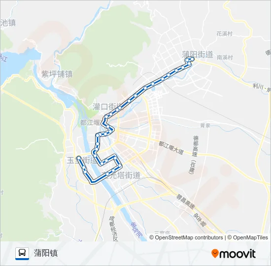 都江堰2路 Bus Line Map