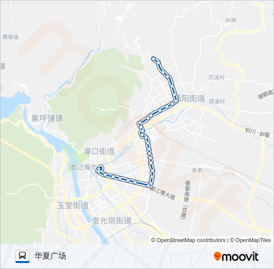 都江堰5路 bus Line Map