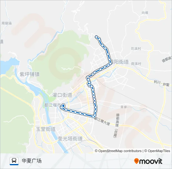 都江堰5路 Bus Line Map