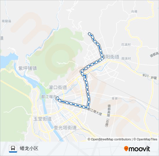 公交都江堰5路的线路图