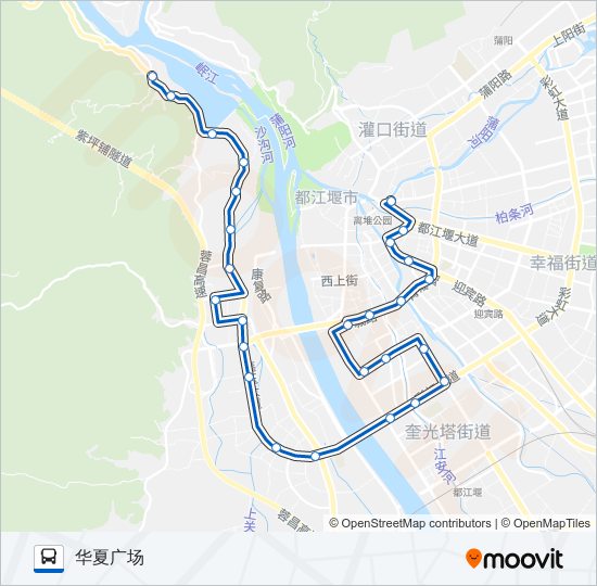 公交都江堰8路的线路图