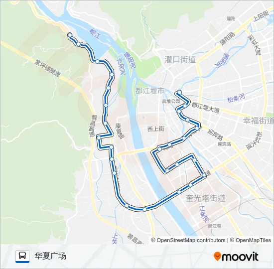 都江堰8路 Bus Line Map