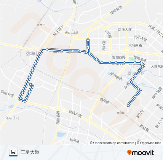 青白江1路 bus Line Map