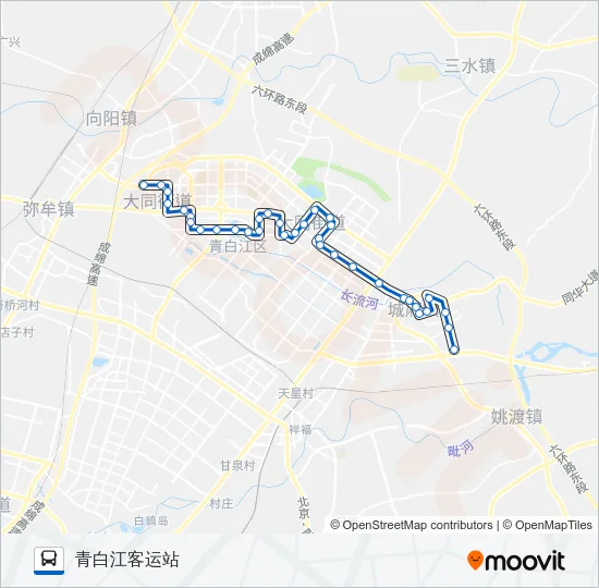 青白江2路 Bus Line Map