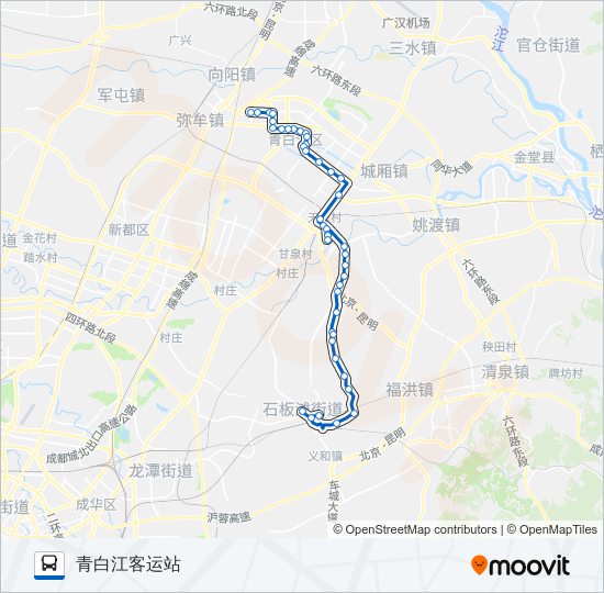 青白江3路 bus Line Map
