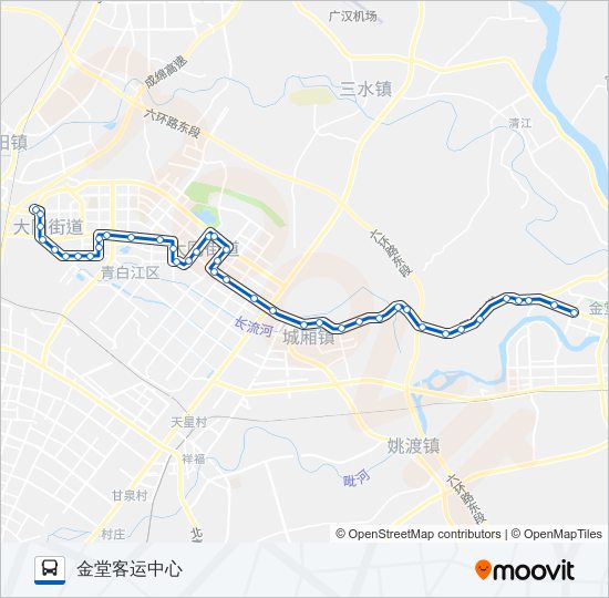 公交青白江4路的线路图