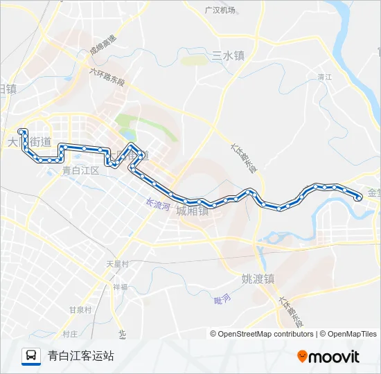 青白江4路 Bus Line Map