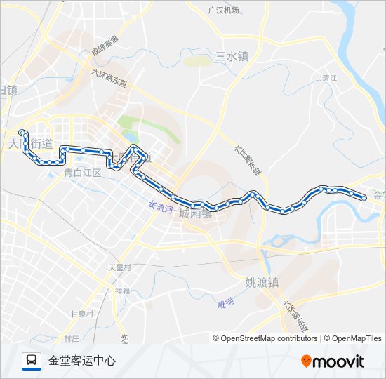 公交青白江4路的线路图