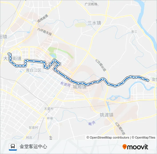 青白江4路 Bus Line Map