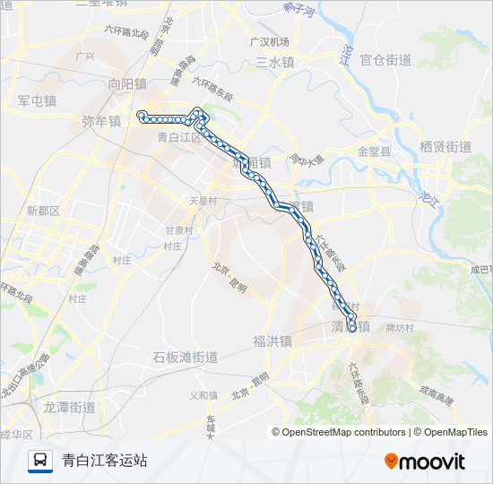 青白江6路 bus Line Map