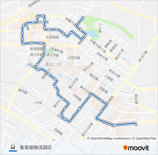 青白江8路 bus Line Map