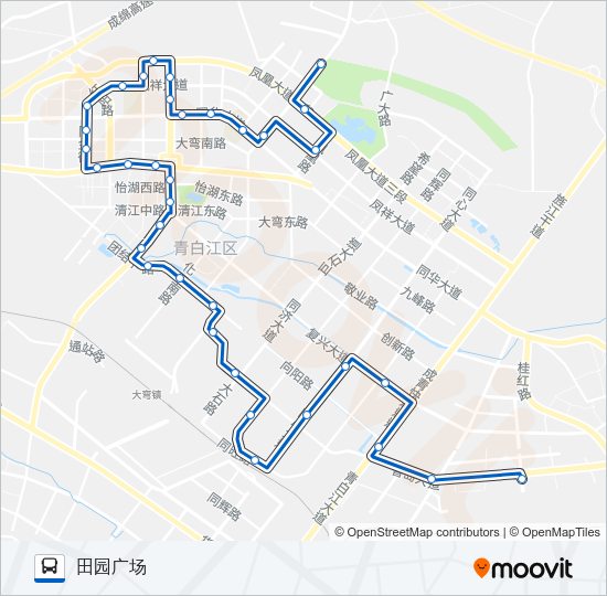 公交青白江8路的线路图
